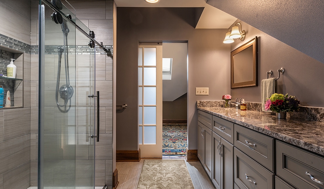 Attic conversion with bathroom in Milwaukee