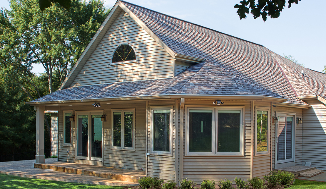 Exterior view of spa addition in Mukwonago