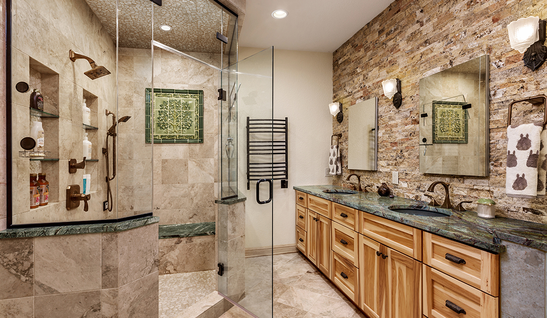 Master bath remodel in Muskego with walk-in shower