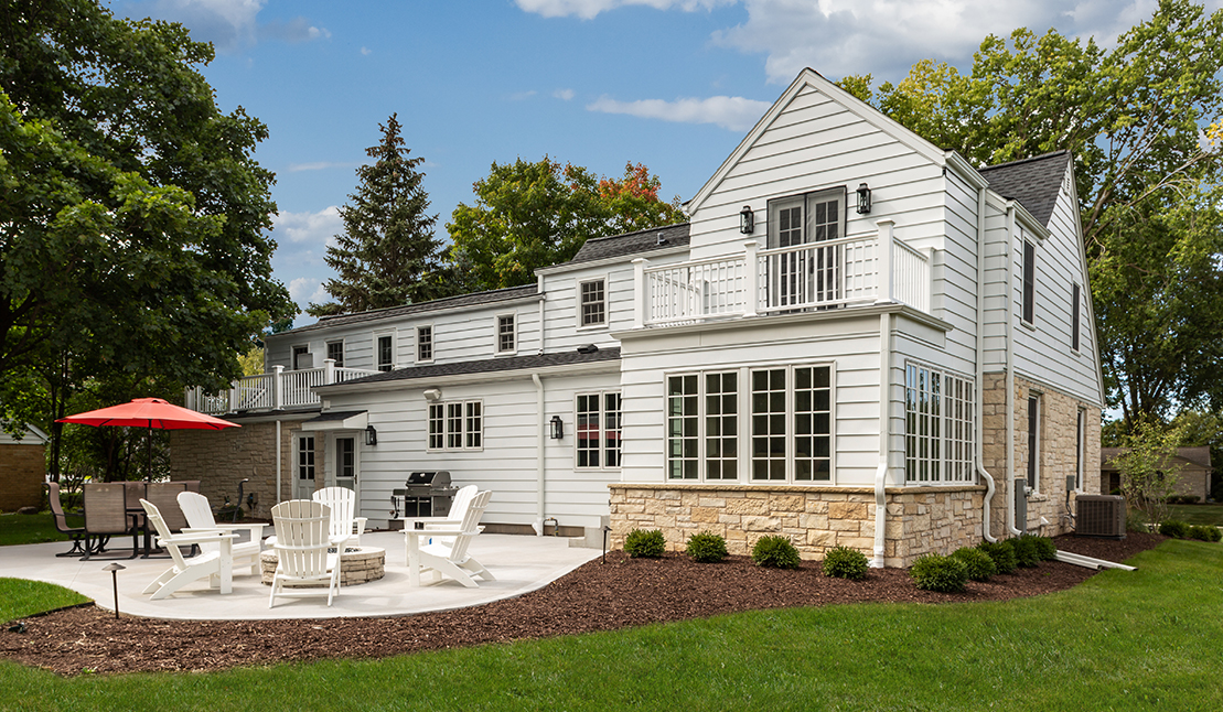 Exterior view of the recently remodeled Elm Grove home completed by S.J. Janis.