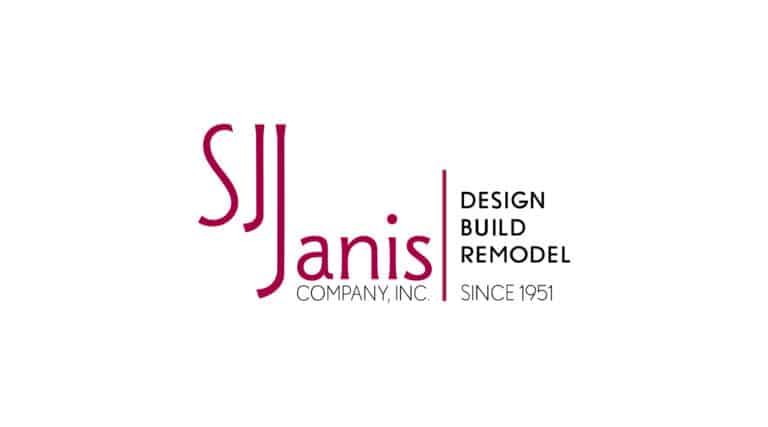 Logo for S.J. Janis Company, Inc. features text: "Design Build Remodel Since 1951" in red and black on a white background.